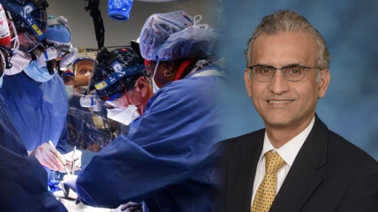 Pakistani doctor implants a pig heart in a man in US.