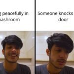 Washroom door knock