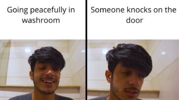 Washroom door knock