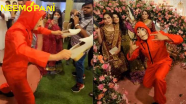 Money Heist-style joota chupai ceremony