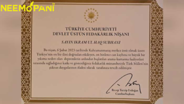 Alkhidmat Foundation earthquake relief efforts get highest recognition from Turkiye