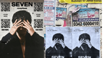 BTS Fan Plasters Jungkook Posters In Karachi