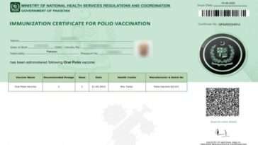 Polio Cards made Compulsory for travellers from now on!