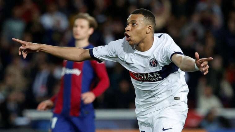 Mbappe scores a double as PSG defeats Barcelona 4-1 to reach UCL Semi-Final