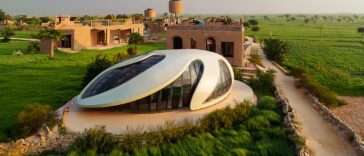 modern house in a pakistani village