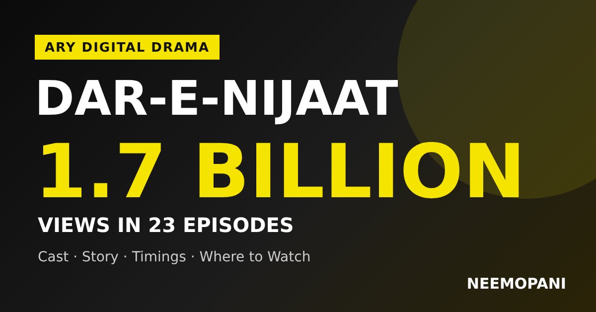 Dar-e-Nijaat ARY Digital drama crosses 1.7 billion views in 23 episodes